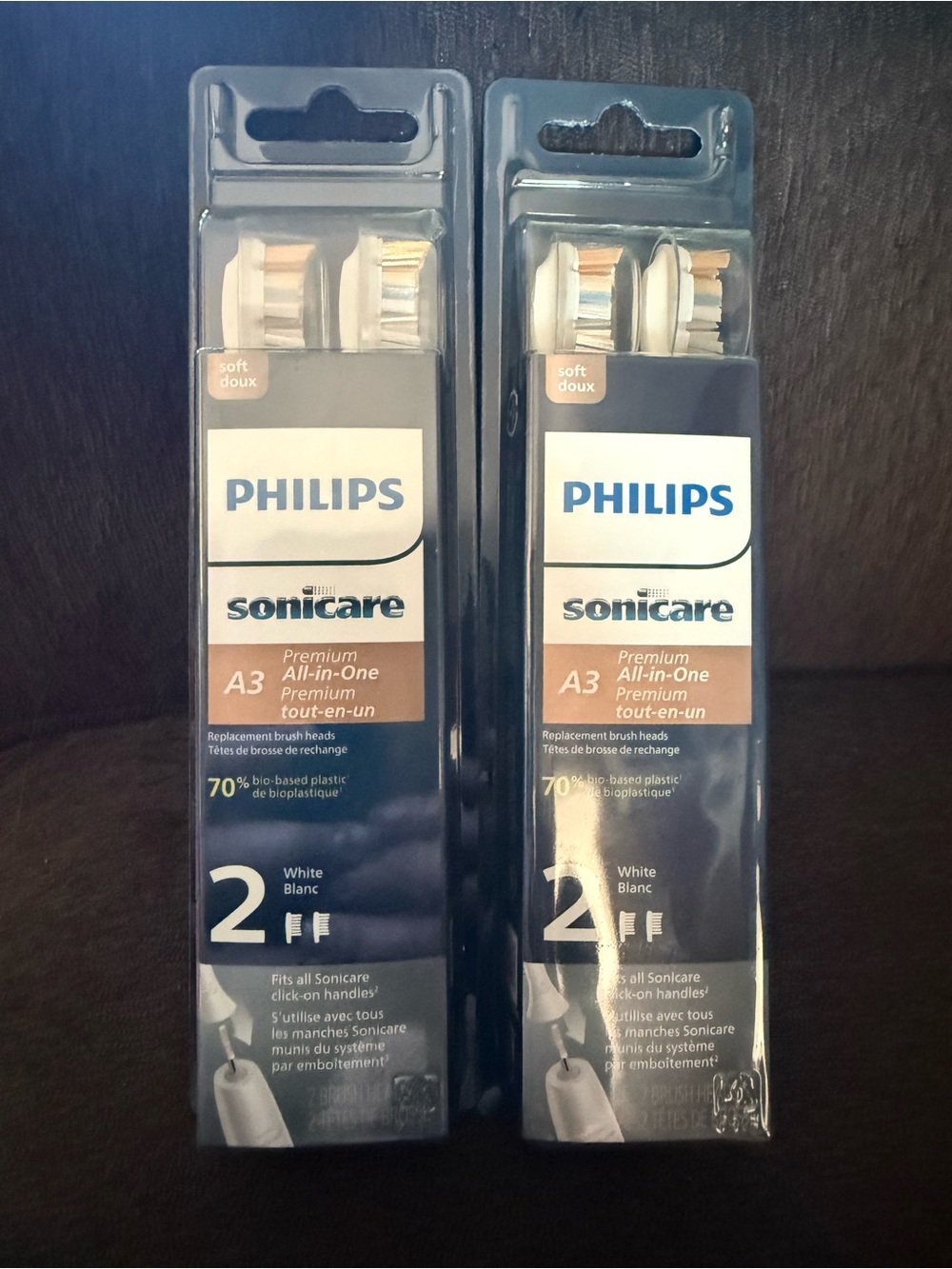 BNIP Philips Sonicare Replacement Brush Heads – White Duo Pack (2)